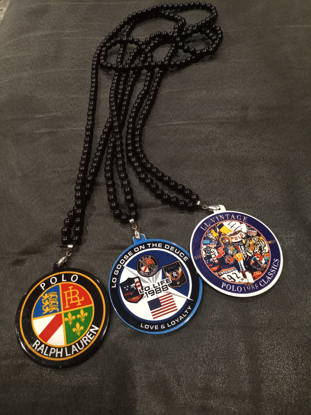 Vintage Lo Life Polo Cookie Medallions Set Of 3. Custom Polo Ralph Lauren